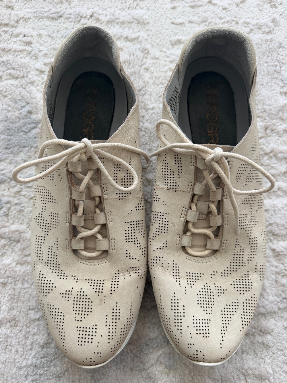 Cole Haan Zerogrand Women's Perforated Lace-Up Sneakers - Cream